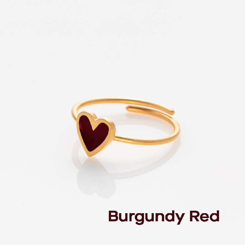 Ring Burgundy Red