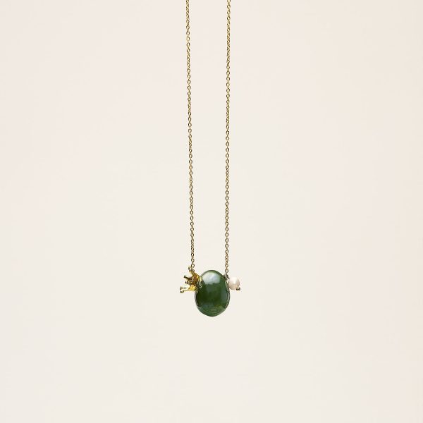 blair in green necklace